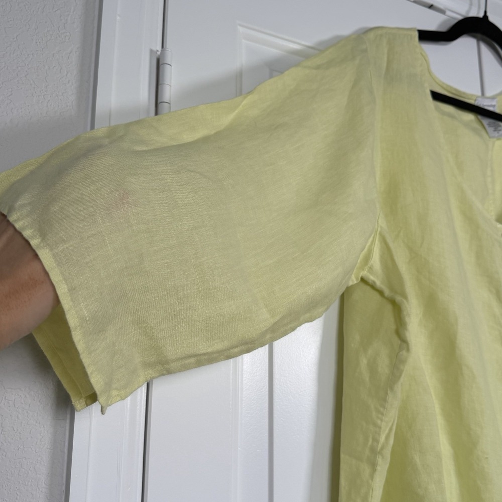 Soft Surroundings Women's Linen Lagenlook Button Up Tunic Top Size 2X Coastal - Picture 4 of 8